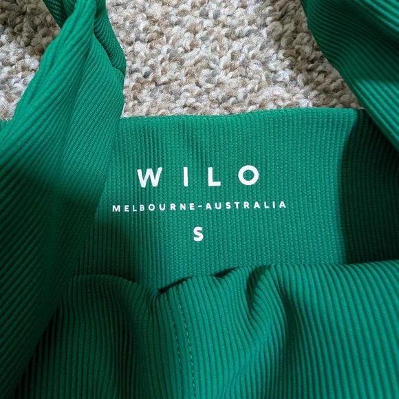 Wilo the Label Emerald Green Ribbed Hustle Short Set - Picture 2 of 4